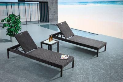 Outdoor Wicker/Rattan Beach Sun Lounger (LN-093)