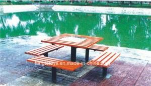 Park Bench, Picnic Table, Cast Iron Feet Wooden Bench, Park Furniture FT-Pb036