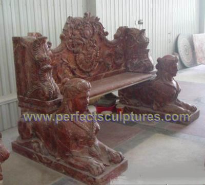 Stone Marble Antique Garden Chair for Garden Ornament (QTC067)