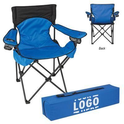 Deluxe Padded Folding Chair with Carrying Bag