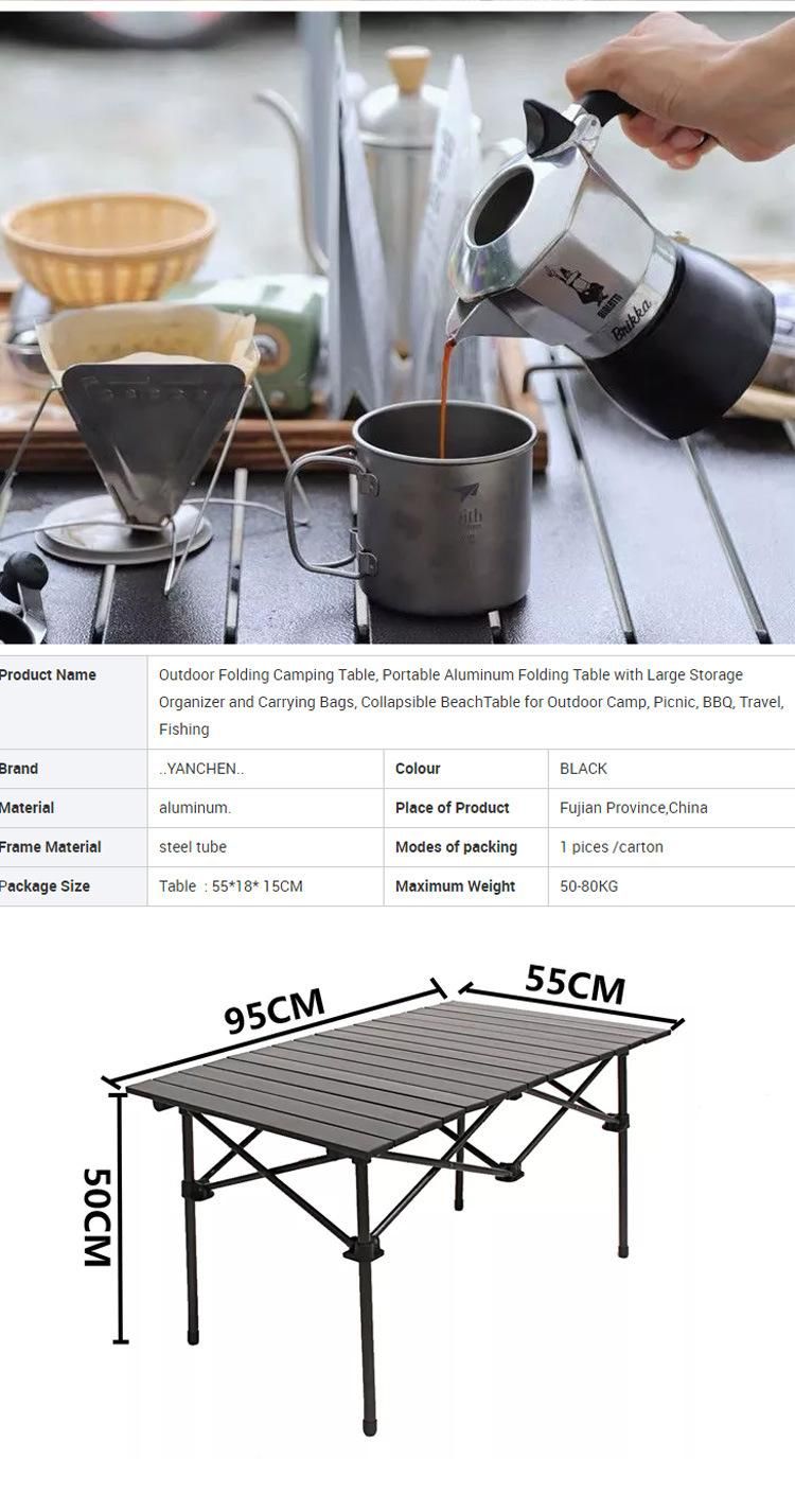 Wholesale Table and Chair Set Aluminum Long Table BBQ Portable Camping Picnic Outdoor Folding Table