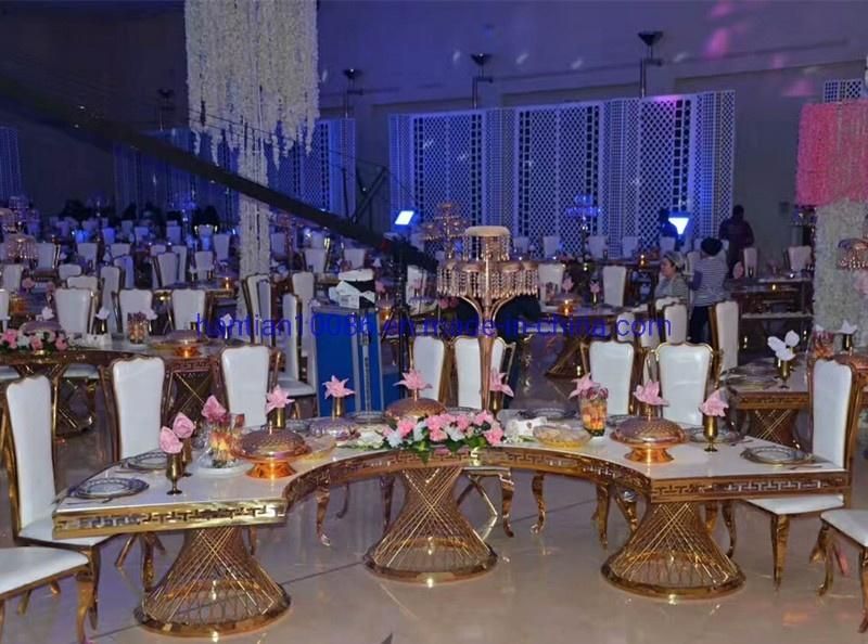 Simple White Folding Wedding Furniture Hotel Banquet Outdoor Metal Table