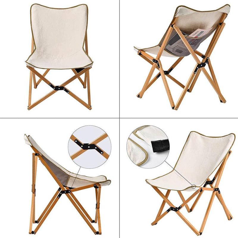 Portable Outdoor Picnic Foldable Wooden Chair for Picnic Camp