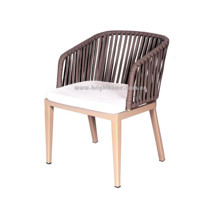 Hand Made Popular New Rope Aluminum Frame Higher Quality Garden Patio Outdoor Furniture Chair
