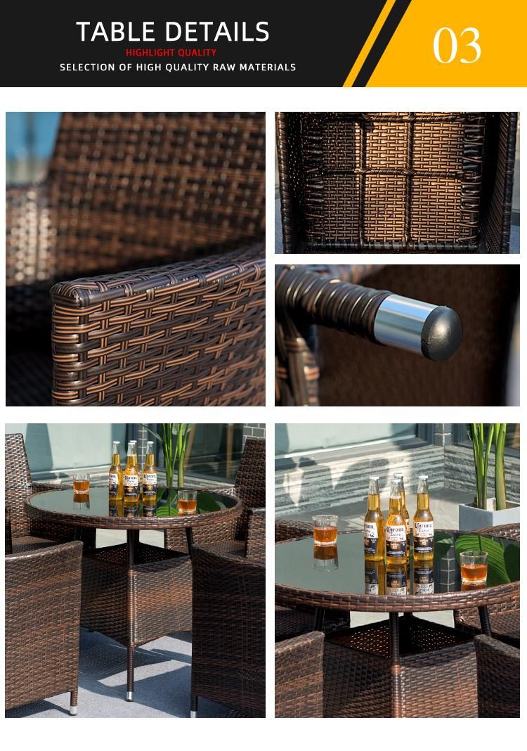 Rattan Garden Furniture/Outdoor Table and Chair/Dining Table and Chair