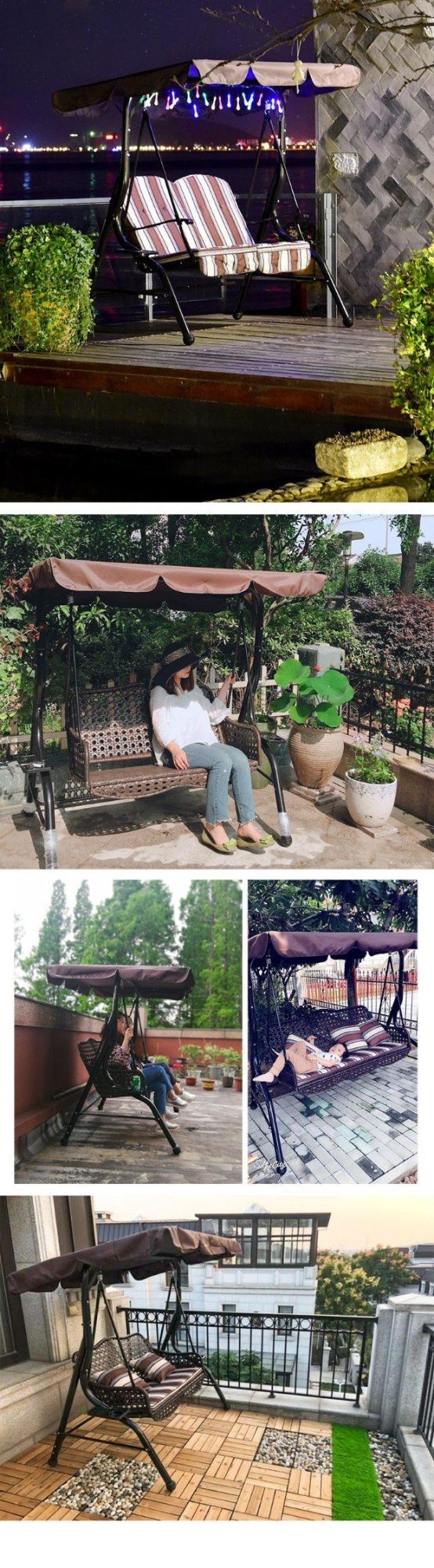 Swing Balcony Chair Home Double Outdoor Courtyard Garden Rocking Chair
