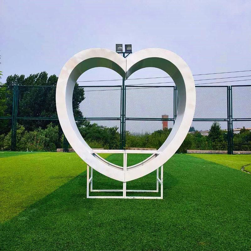 Hot Sale Pink Heart Shape Swing Seat for Scenic Spot
