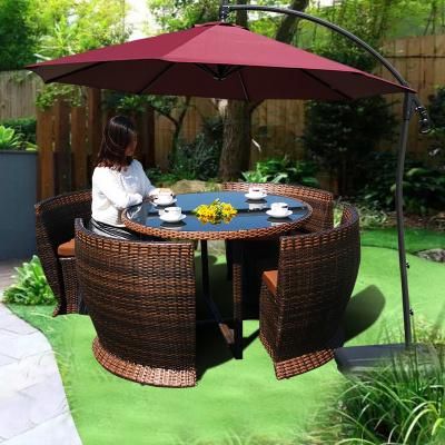 Rattan Chair Combination Outdoor Leisure Courtyard of Villa Table Chair