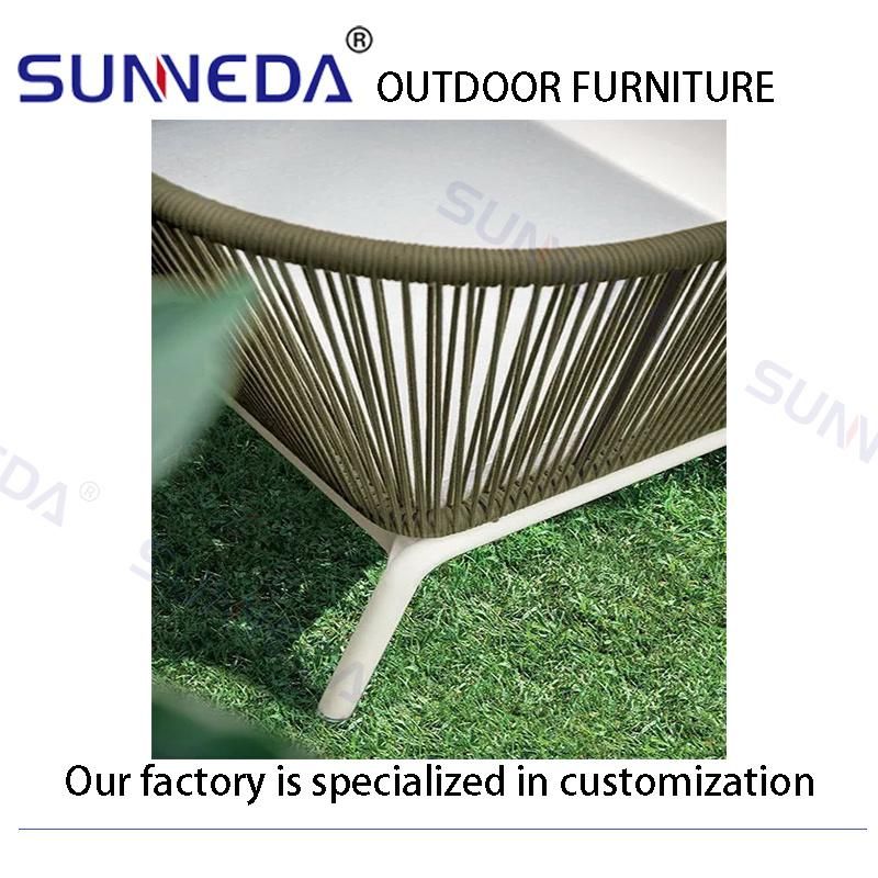 All Weather Waterproof Aluminium Alloy Metal Weaving Disassembly Structure Sofa Furniture