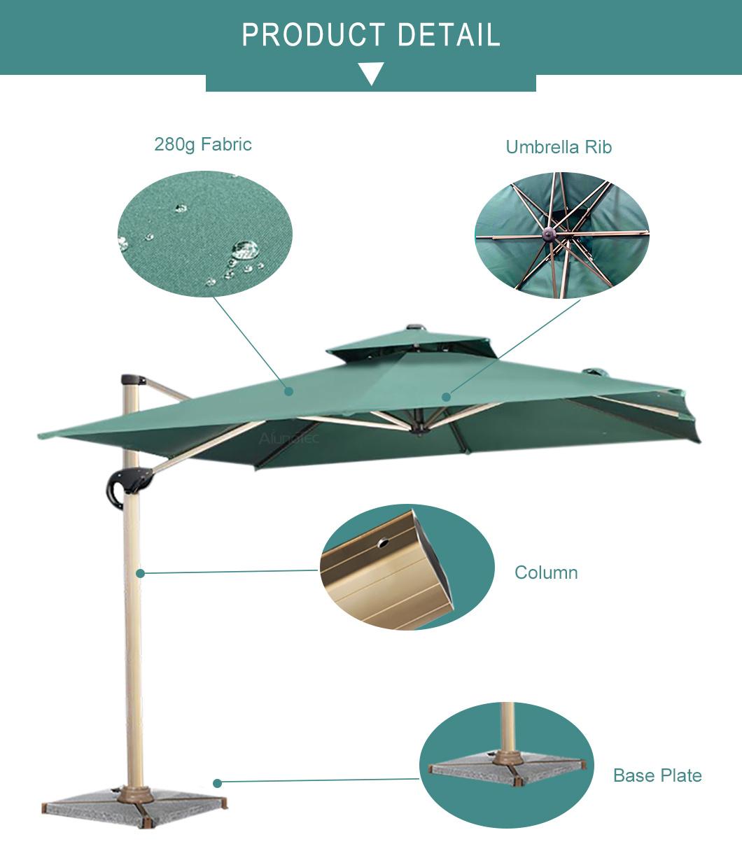 Polyester Fabric Outdoor Folding Umbrella Roman Beach Umbrella