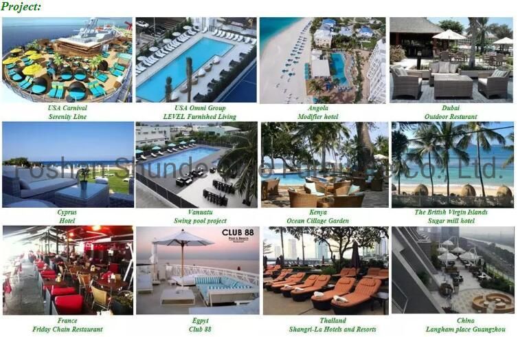 Singarpore Hotel Project Rattan Pool Side Sun Lounger Outdoor Furniture