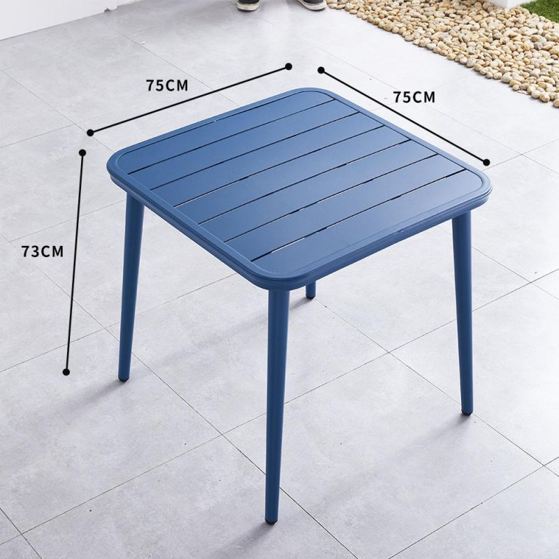 High End Aluminum Colorful Square Table