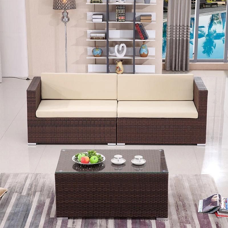 Foshan Factory Direct Modern Leisure Rattan Outdoor Garden Furniture Sofa