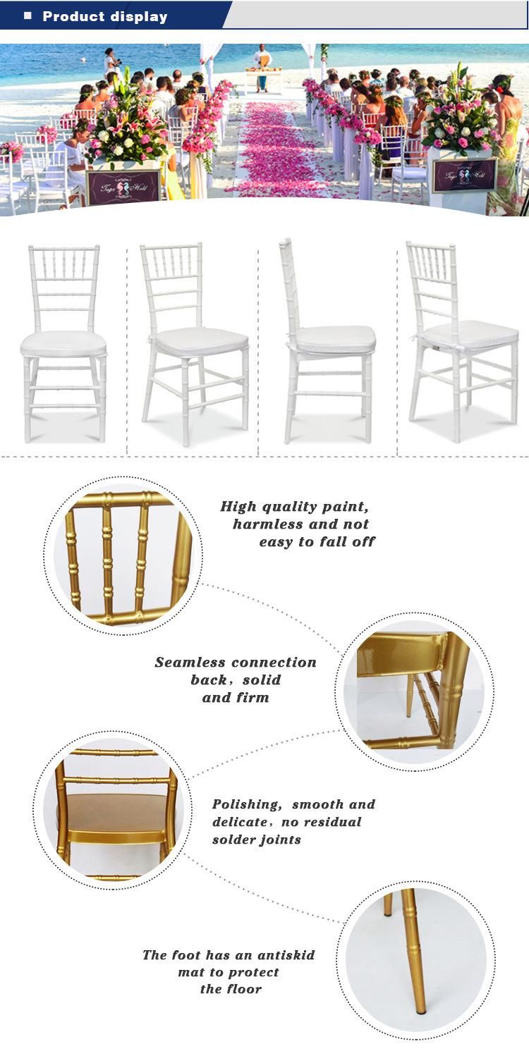 Stackable Aluminum Chiavari/Tiffany Chair with Seat Pad