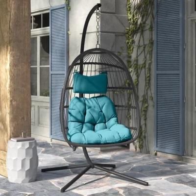 Single Indoor/Outdoor Rattan Furniture Comfortable Wicker Hanging Swing Chair