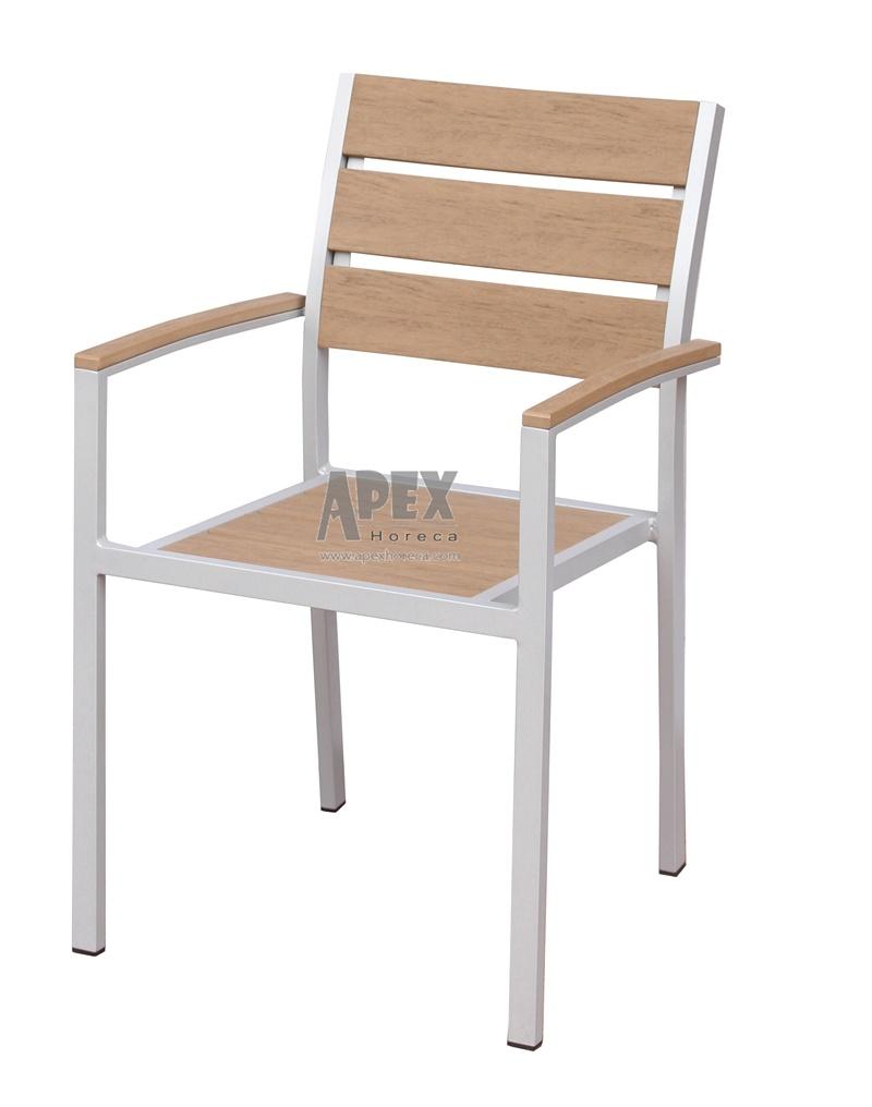 Aluminum Poly Wood Chair for Restaurant Usage