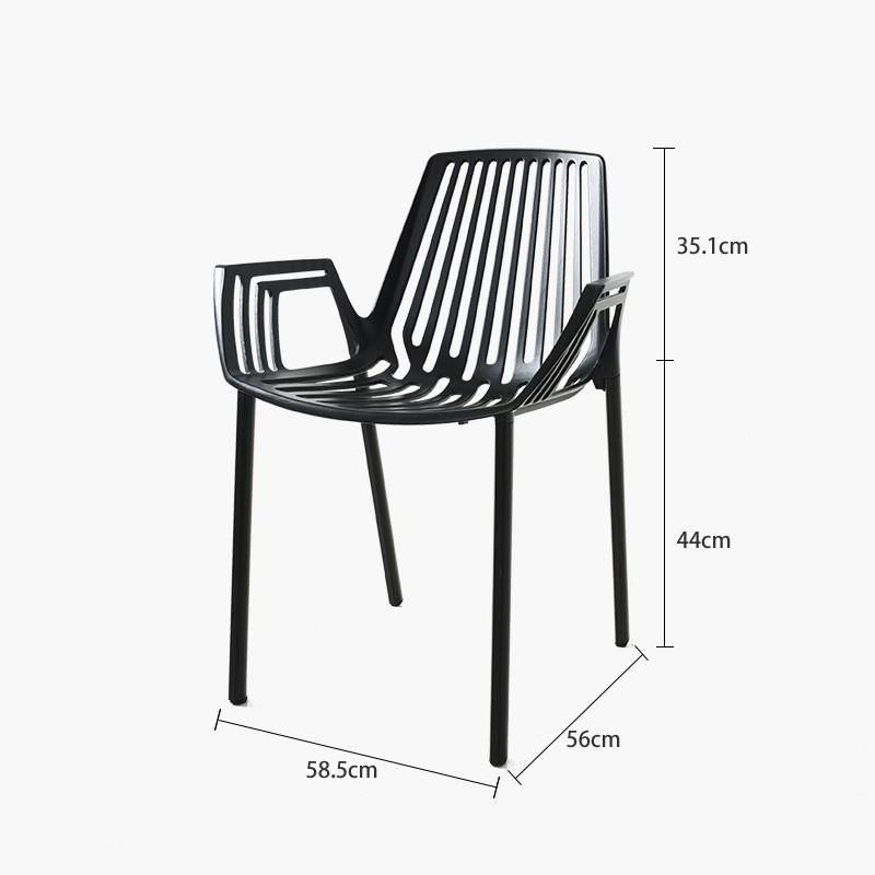 Beach Metal Furniture Outdoor Cast Aluminium Metal Armrest Chairs for Pool
