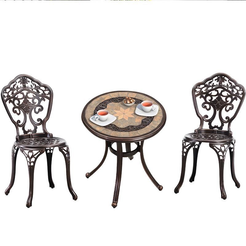 Outdoor Cast Aluminum 3 PCS Set Dining Furniture