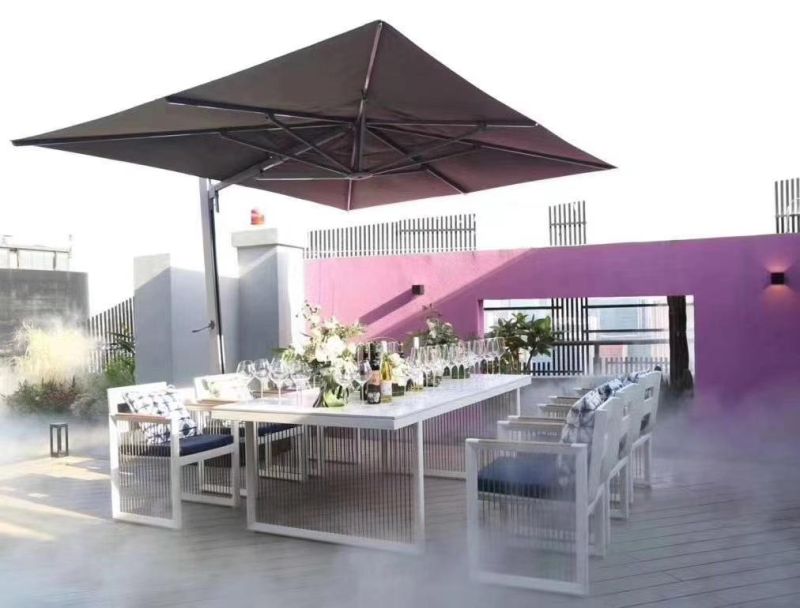 New Design Popular Aluminium Frame Rope Outdoor Dining Furniture