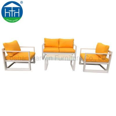 Modern 2-1-1 Outdoor Patio Colorful Aluminum Sofa Set Garden Furniture with Colorful Cushion