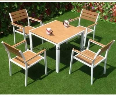Wholesale Outdoor Garden Furniture Aluminium Wood Dining Table Sets