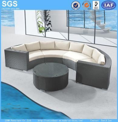 PE Rattan Furniture Curved Sofa Set Outdoor Sofa Patio Sofa