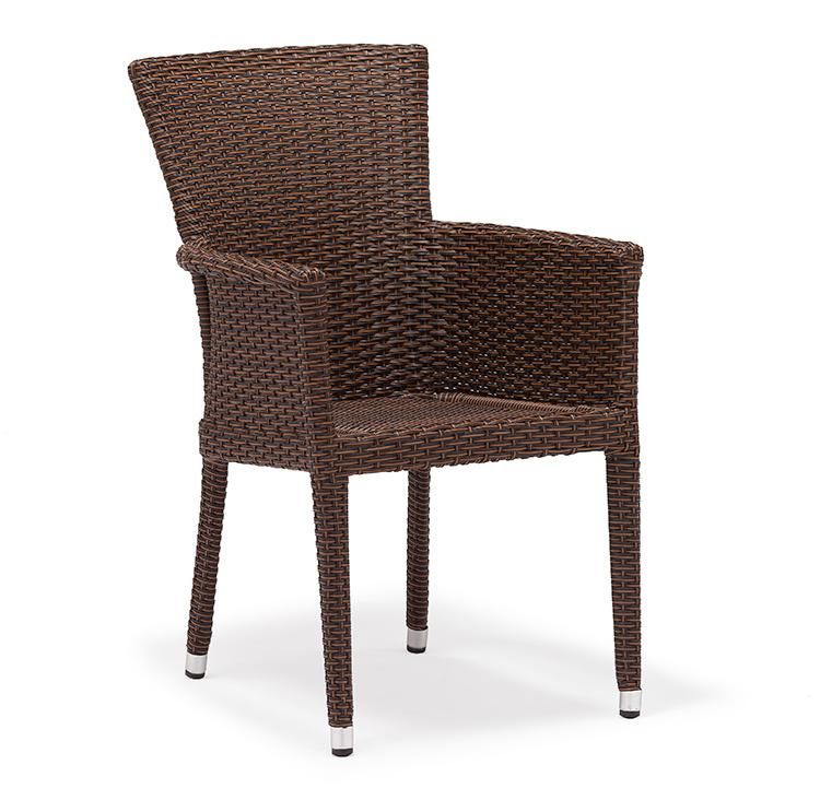 Factory Direct Sale Modern Outdoor Rattan Aluminum Garden Dining Chair