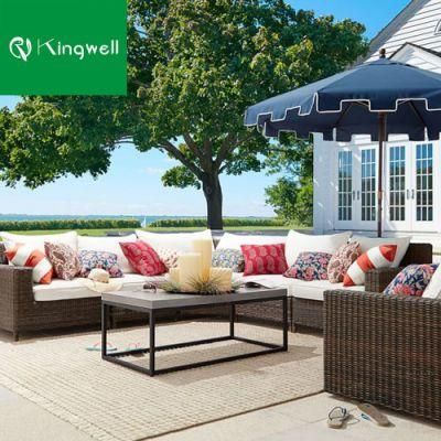Hotel Villa Resort Modern Patio Furniture Garden Outdoor Rattan Sofa for Backyard
