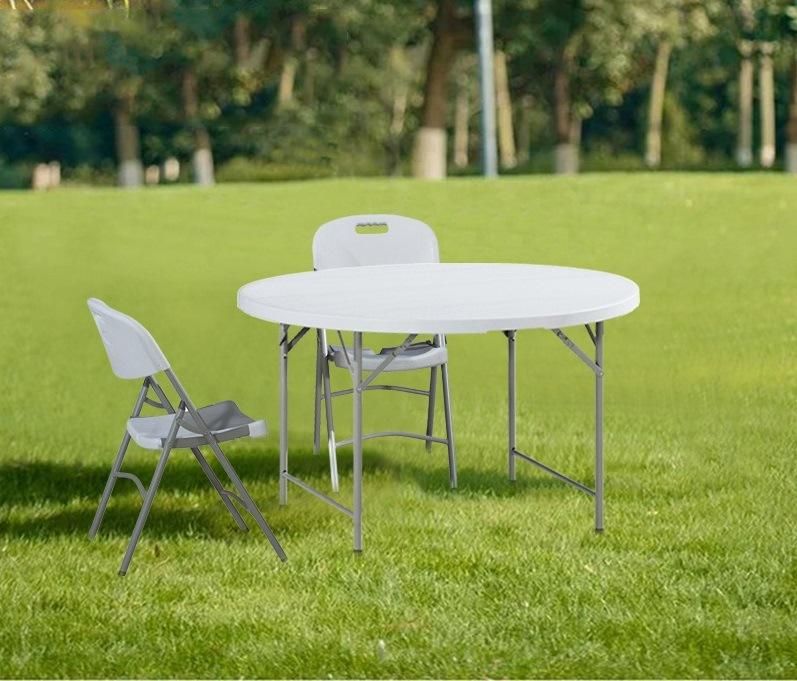 60 Inch Round Portable Outdoor Events White Plastic Folding Table