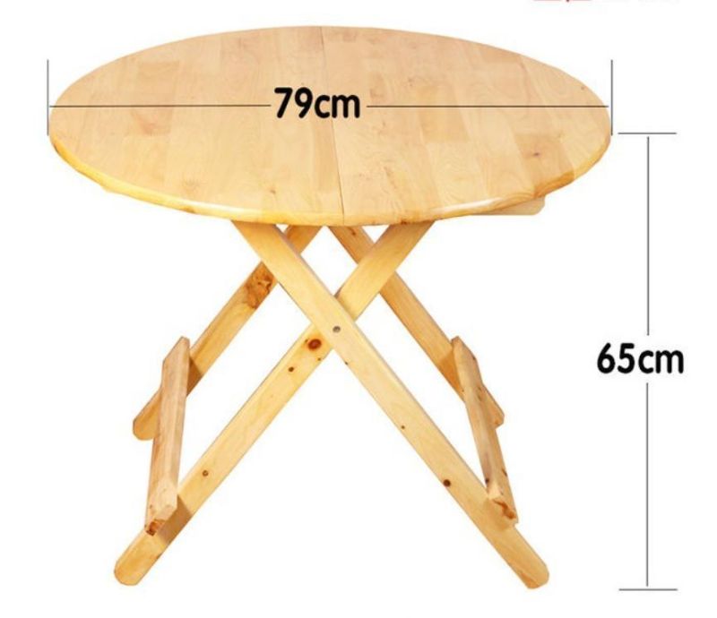 Wholesale Round Outdoor Wood Folding Half Table for Party Wedding Camping Banquet Folding Table for Picnic Events Portable Table Wooden Table Dining Table