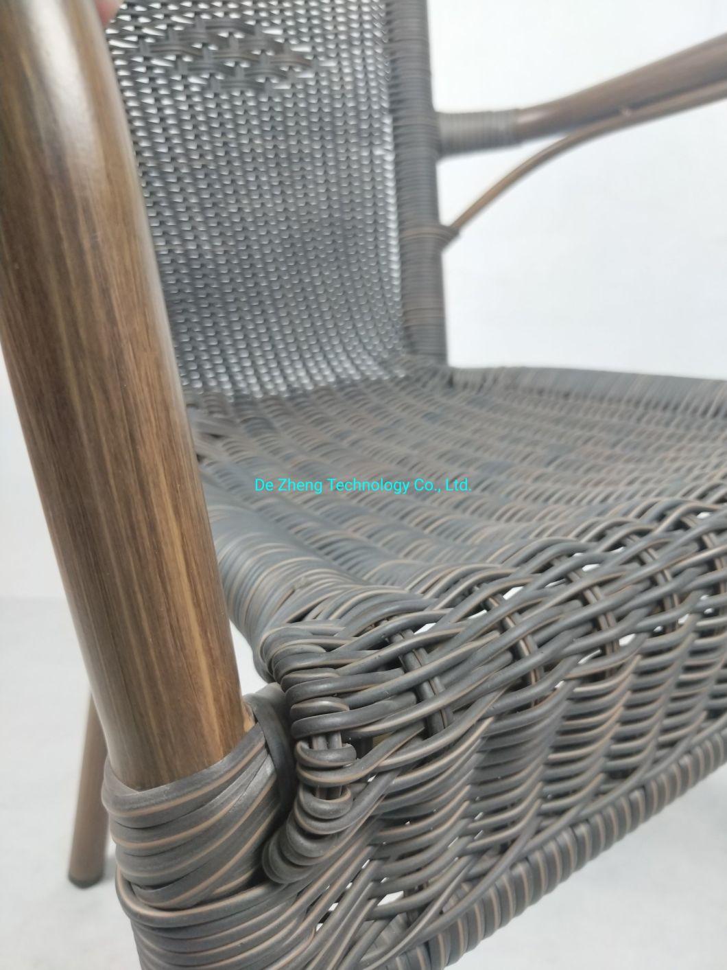 Outdoor Garden High Back Queen PE Rattan Queen Chair Restaurant Furniture for Bistro Cafe Use