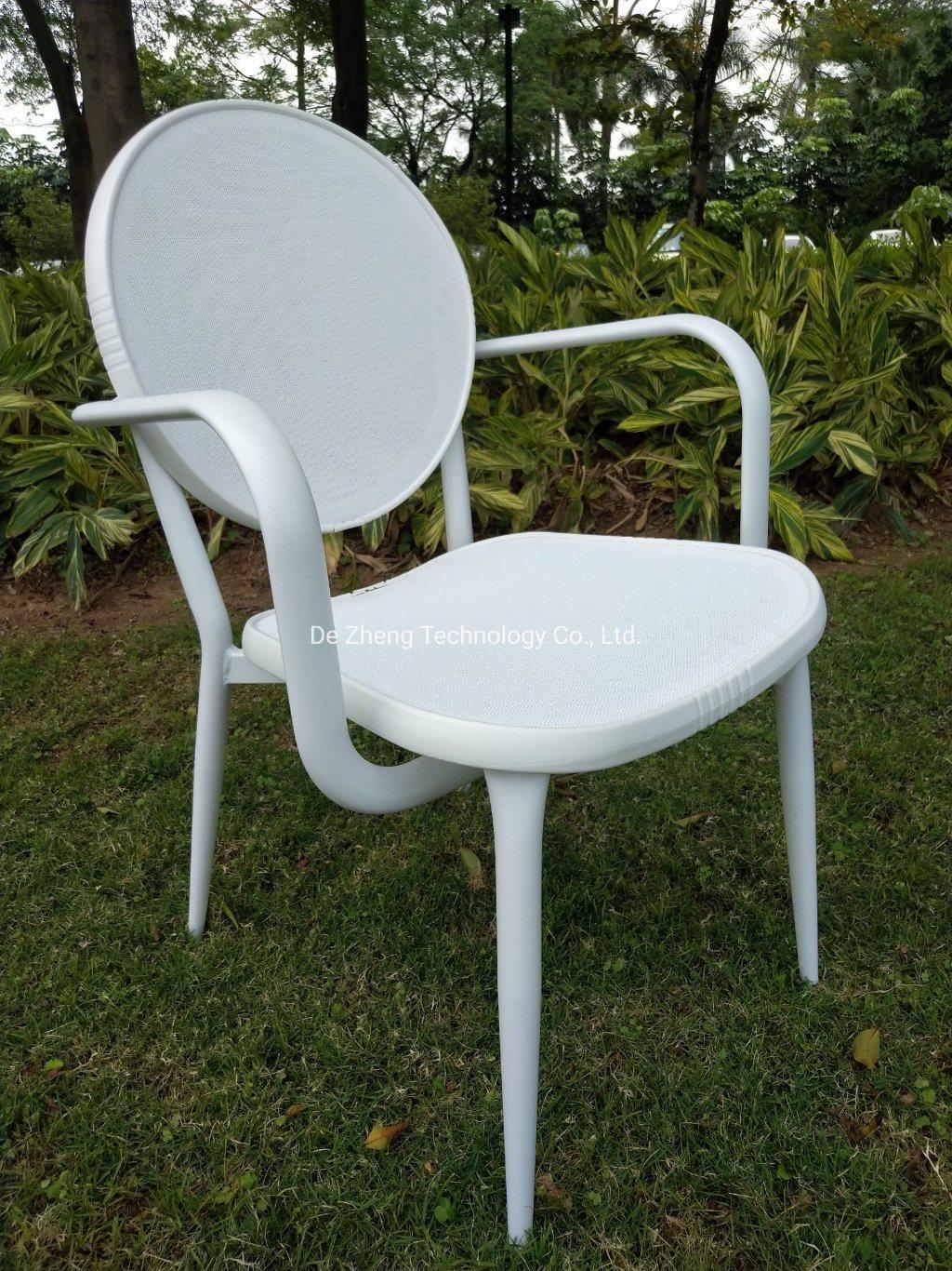 Popular Modern Mesh Dining Aluminum Bistro Outdoor Furniture for Family Use