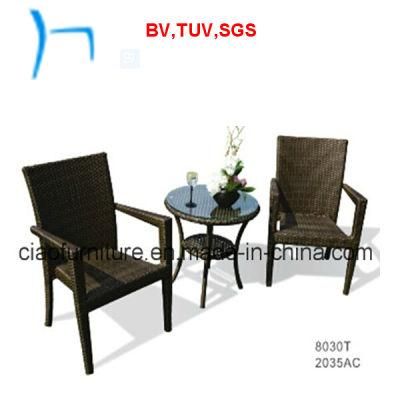 F - Wicker Outdoor Garden Coffee Table and Chair (8030t+2035AC)