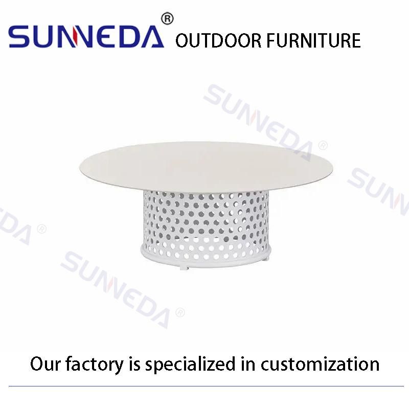 Patio Luxury Creative Aluminum Frame Meshed-Holes Back Comfortable Sofa