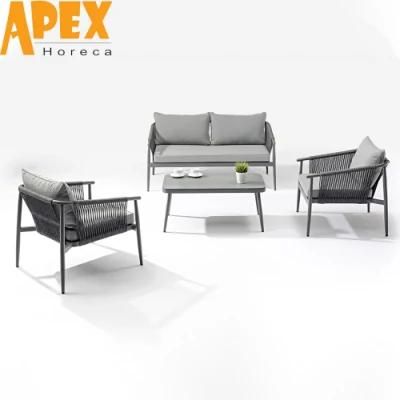 Casual Home Furniture Set Outdoor Garden Aluminum Rope Waterproof Sofa