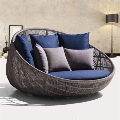 Modern Outdoor Garden Hotel Resort Villa Furniture Sun Lounger Round Daybed Cabana Gazebo Sofabed Sunbed