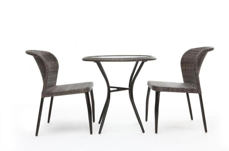 High Quality Outdoor Dinner Table Set for 3 Seat Dining Table Set Patio Furniture with UV-Anti PE Wicker