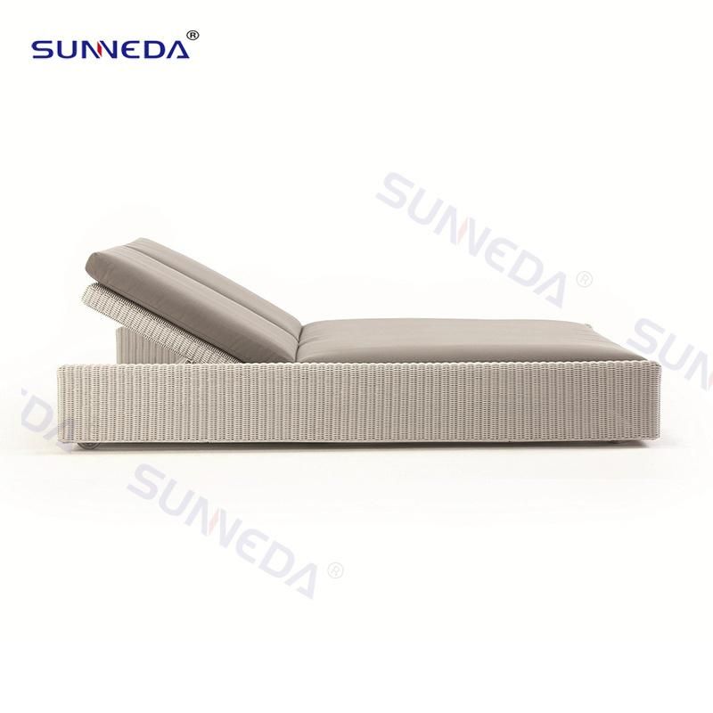Modern Rattan Double Seat Daybed Leisure Sunlounge