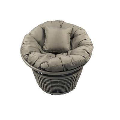 Wholesale Italian Style Modern Cast Aluminum Rattan Wicker High Back Single Sofa Chair