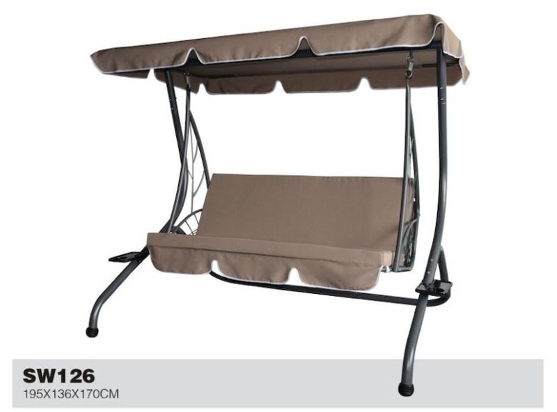 Outdoor Polyester Swing Chair with Tea Tray