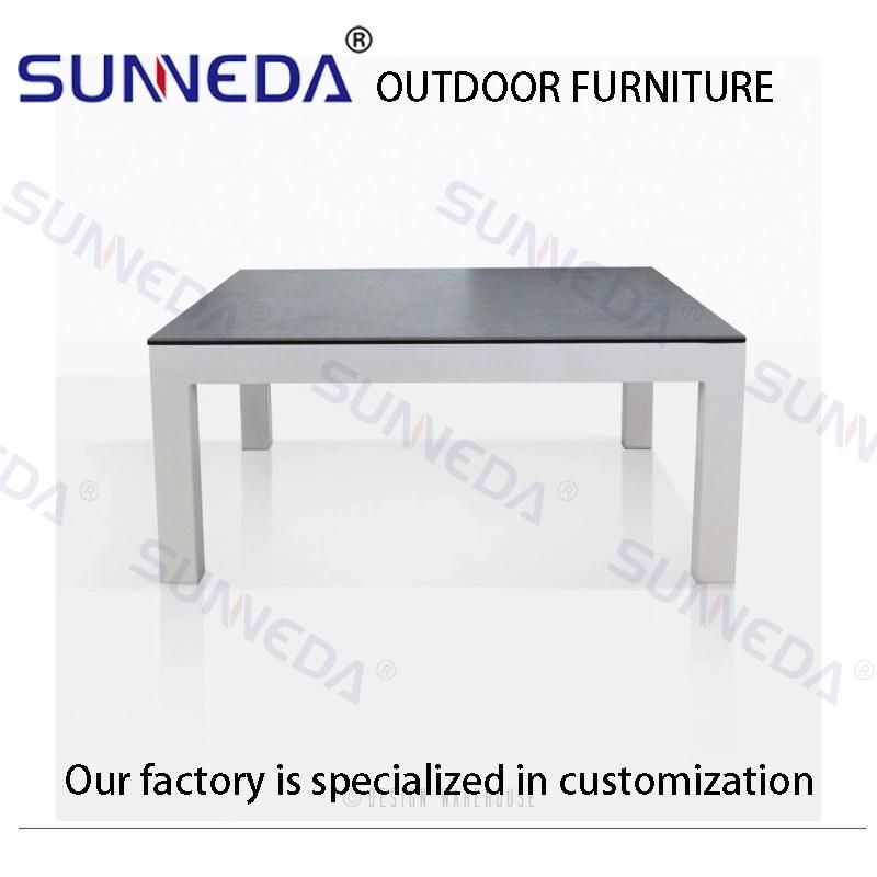 Patio Sofa Garden Sets Outdoor Furniture Aluminum Modern Chair with Glass Table