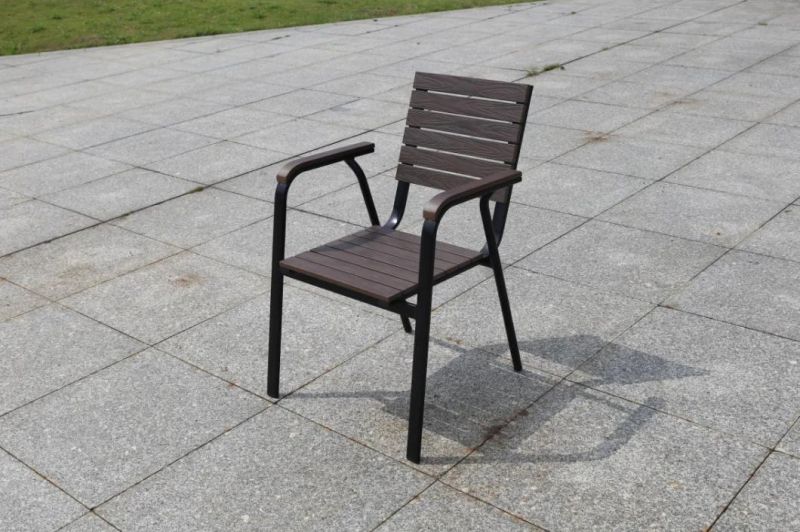 Outdoor Aluminum Patio Plastic Wood Outdoor Table Set Picnic Garden Furniture