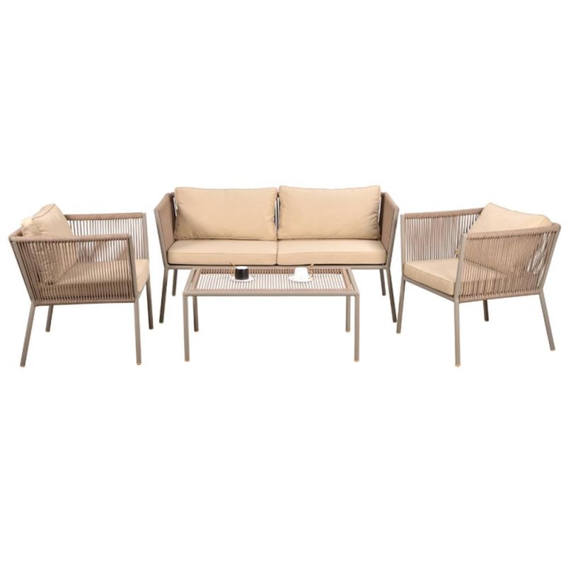 High Quality Aluminum Frame Outdoor Garden Furniture Sofa Set Wholesale