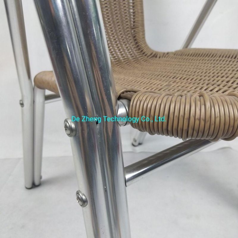 Modern Green Style Outdoor Garden Rattan Desk Furniture Aluminum Terrace Chair