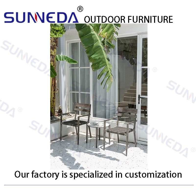 Outdoor Furniture Home Garden Sets Rattan Aluminum Chair with Table