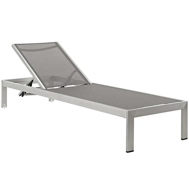 Modern Outdoor Aluminum Reclining Beach Sun Lounger Chair