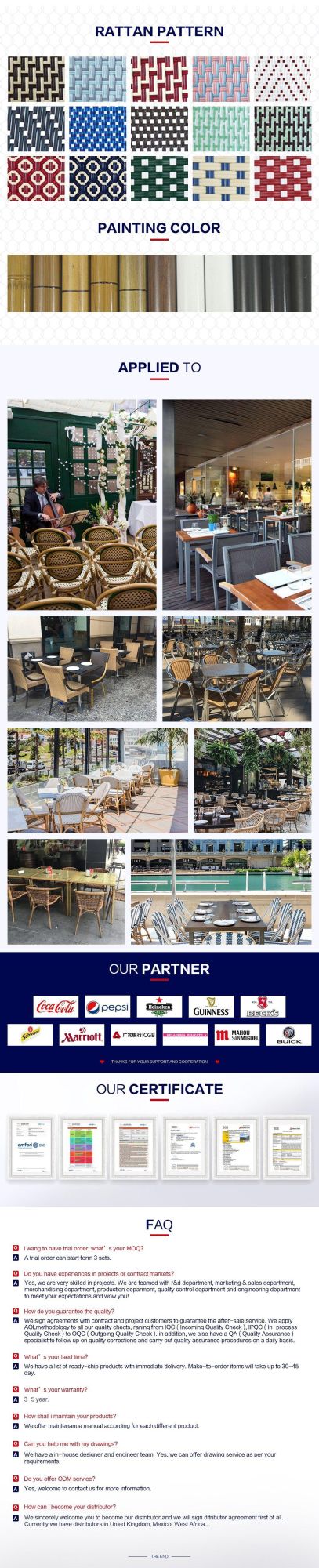 Durable Outdoor Rattan Furniture Wicker Single Swing Hanging Chair