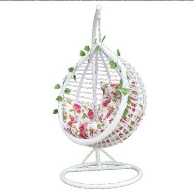 Outdoor Rattan Hanging Egg Shaped Garden Swing Chairs