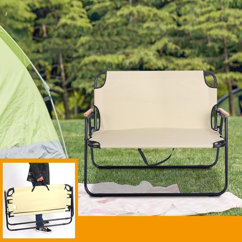 Portable Leisure Backrest Armchair Outdoor Folding Double Chair Aluminum Alloy Wyz19474