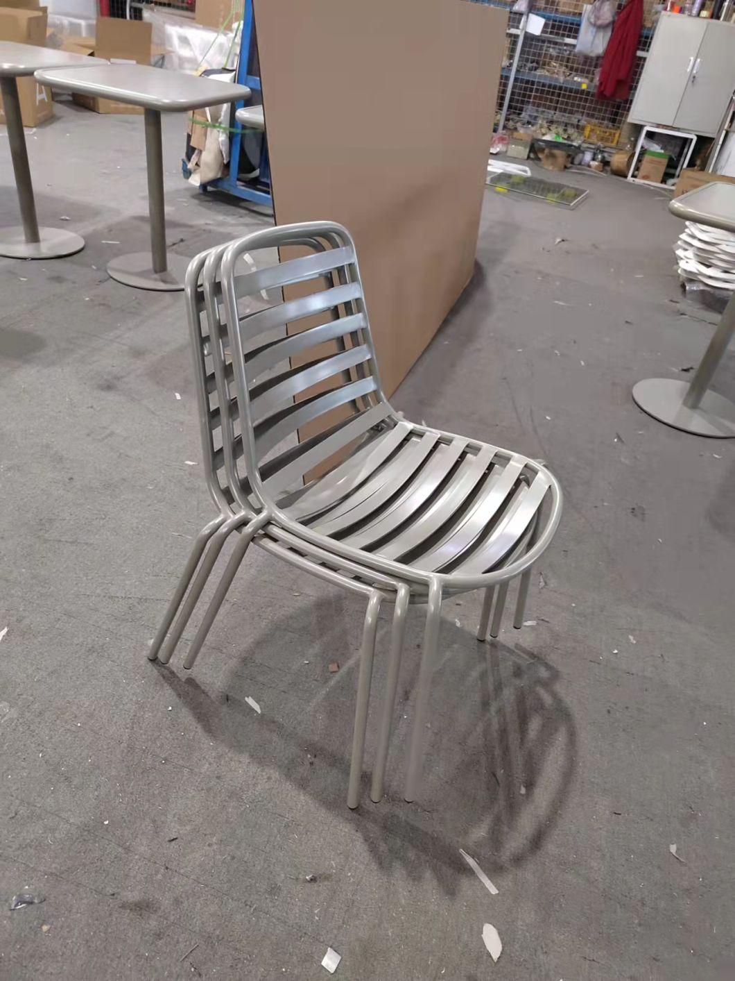 Weather Proof Outdoor Metal Aluminium Dining Cafe Chair